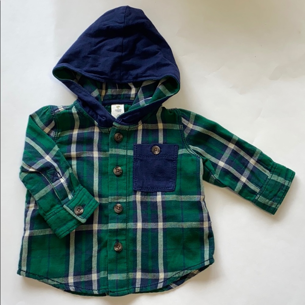 TUCKER + TATE Hooded Plaid Shirt